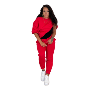 Balloon sleeve jogger set