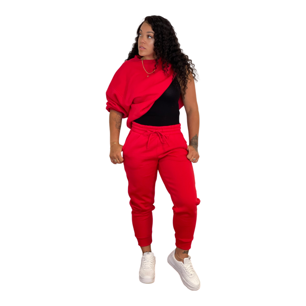 Balloon sleeve jogger set